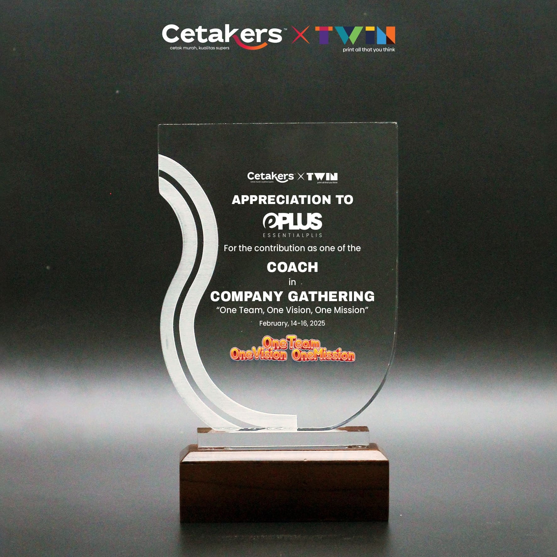 Plakat Akrilik + Kayu - Custom - PAK-09