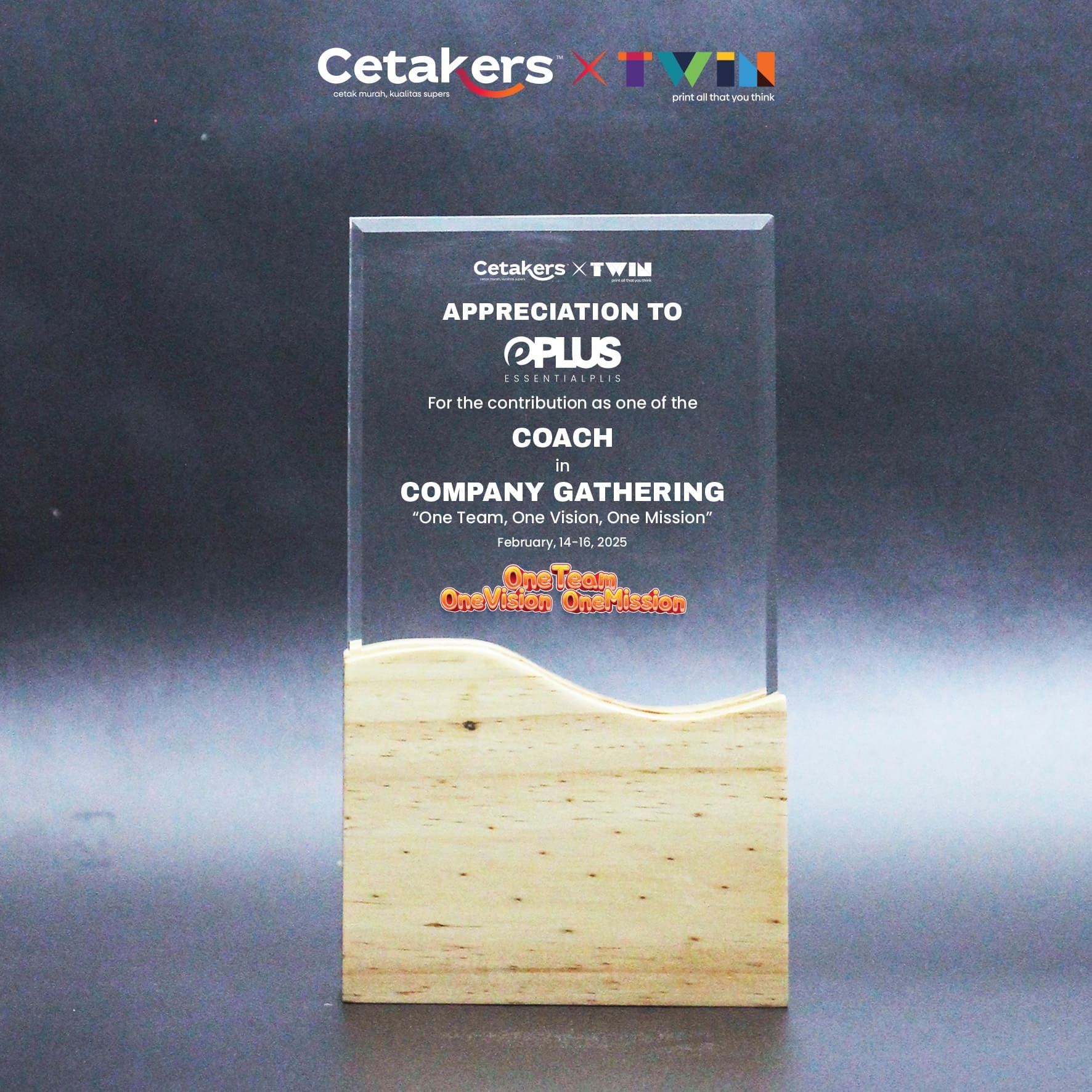 Plakat Akrilik + Kayu - Custom - PAK-40